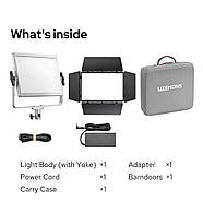 36W Світлодіодна LED-панель Godox Litemons LP400 Bi-Color 23х20х7см, бі колор відео фотосвітло 2800-6500K, автономномне, фото 4