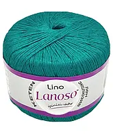 Lanoso LINO (Ланосо Ліно) №917 зелений (Пряжа льон з віскозою, нитки для в'язання)