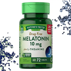Мелатонін з теаніном Nature's Truth Melatonin 10 мг plus L-Theanine 72 таб.