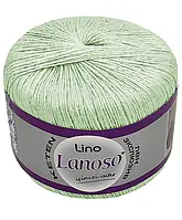 Lanoso LINO (Ланосо Ліно) №919 м'ятний (Пряжа льон з віскозою, нитки для в'язання)