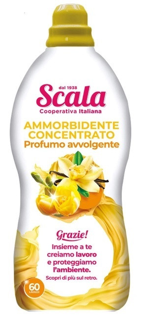 Концентрований кондиціонер-ополіскувач Scala Ammorbidente Vanilla&Fresia 1500 мл 60 прань, фото 1