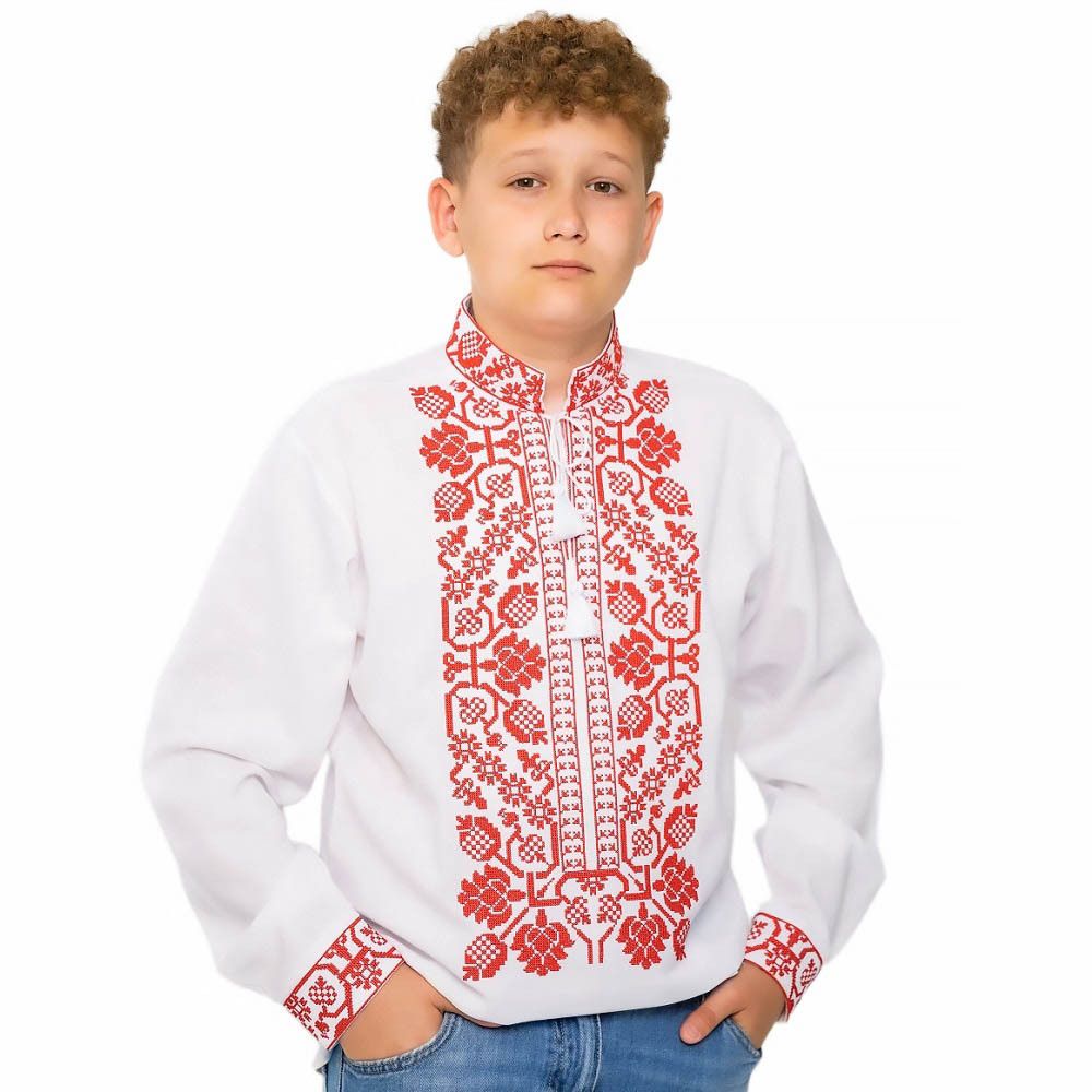 Вишиванка підліткова для хлопчика Всеволод льон р.158.164.