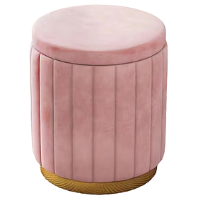 Пуф оксамитовий RIAS DSF-101 із відділенням для зберігання 30x42 см Pink (3_07066)