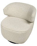 Крісло з поворотною основою на 360° світло-бежевий колір, фото 4