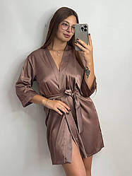 Халат жіночий ШОВКОВИЙ ШОКОЛАД 074/22