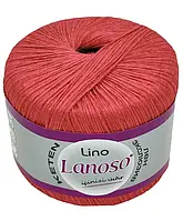 Lanoso LINO (Ланосо Ліно) №938 червоний (Пряжа льон з віскозою, нитки для в'язання)