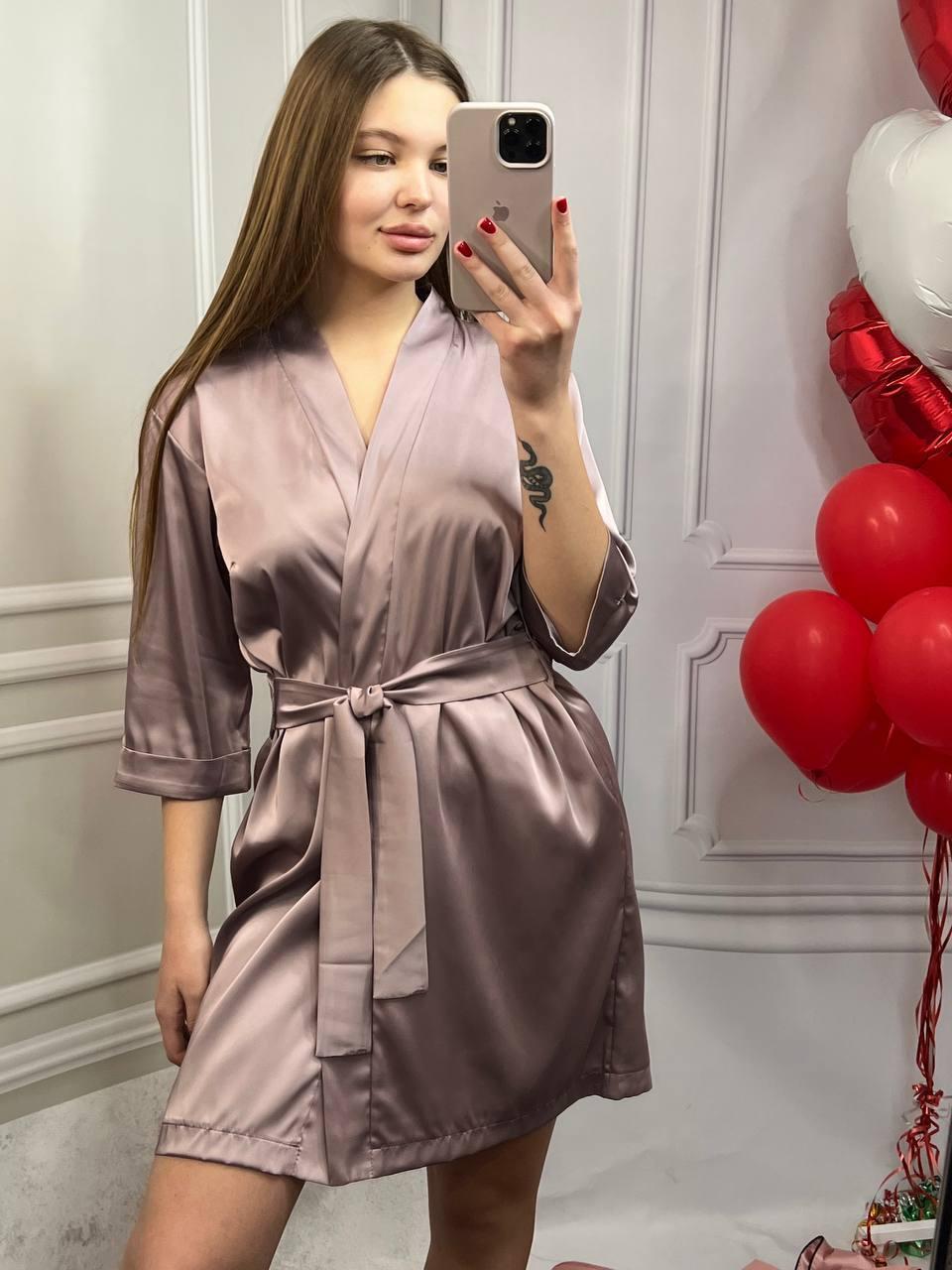 Халат жіночий ШОВКОВИЙ МОККО 074/22, фото 1