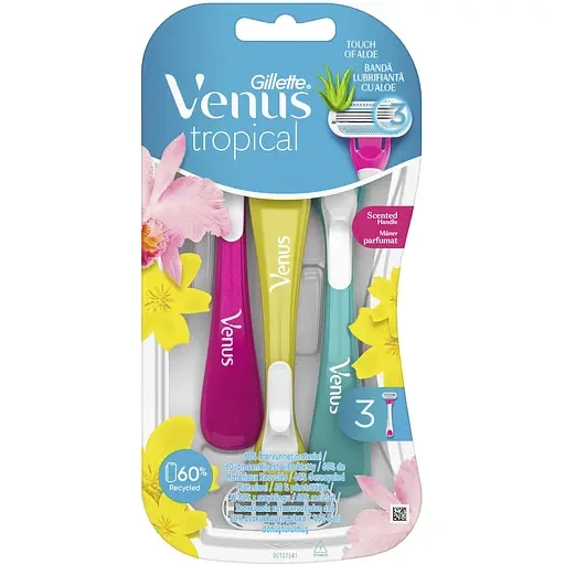 Одноразові жіночі станки Gillette Venus 3 Tropical (3шт.)