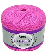 Lanoso LINO (Ланосо Ліно) №946 фуксія (Пряжа льон з віскозою, нитки для в'язання)