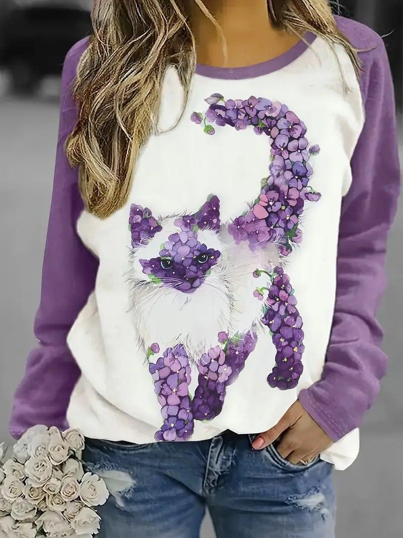 Красивий світшот з принтом котиків, фото 1