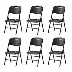Крісло розкладне туристичне Bonro BS-53 чорне комплект (6 шт)