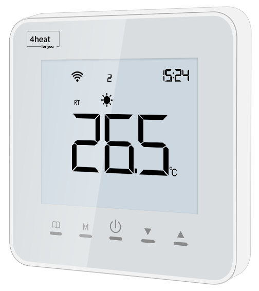 WIFI терморегулятор котла 4HEAT AE-3D Boiler White | В підрозетник, фото 1