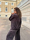 Велюровий спортивний жіночий костюм на молнії зі стрілками р.42-60 SPRING МОККО 769, фото 8