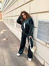 Велюровий спортивний жіночий костюм на молнії зі стрілками р.42-60 SPRING СМАРАГД 769, фото 7