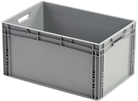 Євроконтейнер TBA ЕB-6432 600х400х320 мм відкриті ручки, 66 л. Сірий (965750)