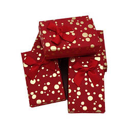 Коробка для комплекту Золотий горох червоний