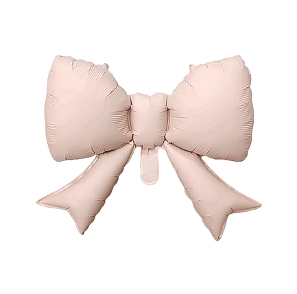 Фольгована кулька БАНТ 53x37см (20") | Ніжно-рожевий сатин, фото 1