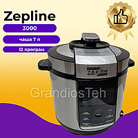 Настільна мультиварка Zepline ZP-125, 7 літрів, 3000 Вт, 12 програм, йогуртниця, рисоварка, потужна мультиварка