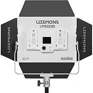 120W Набір постійного світлодіодного LED-світла/панель Godox Litemons LP600 2-Light Kit Bi-Color, автономні, фото 6