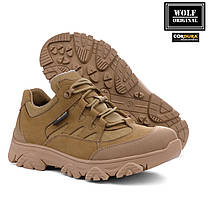Тактичні кросівки чоловічі койот нубук "Desert PRO", армійські бежеві півчеревики для ЗСУ