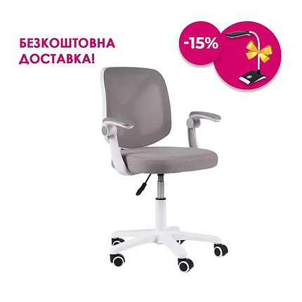 Крісло дитяче з підлокітниками Fundesk LST9 Grey, фото 1