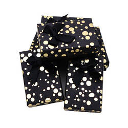 Коробка для комплекту Золотий горох чорний