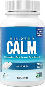 Гліцинат та оксид магнію Natural Vitality Calm Magnesium Glycinate 180 капс.