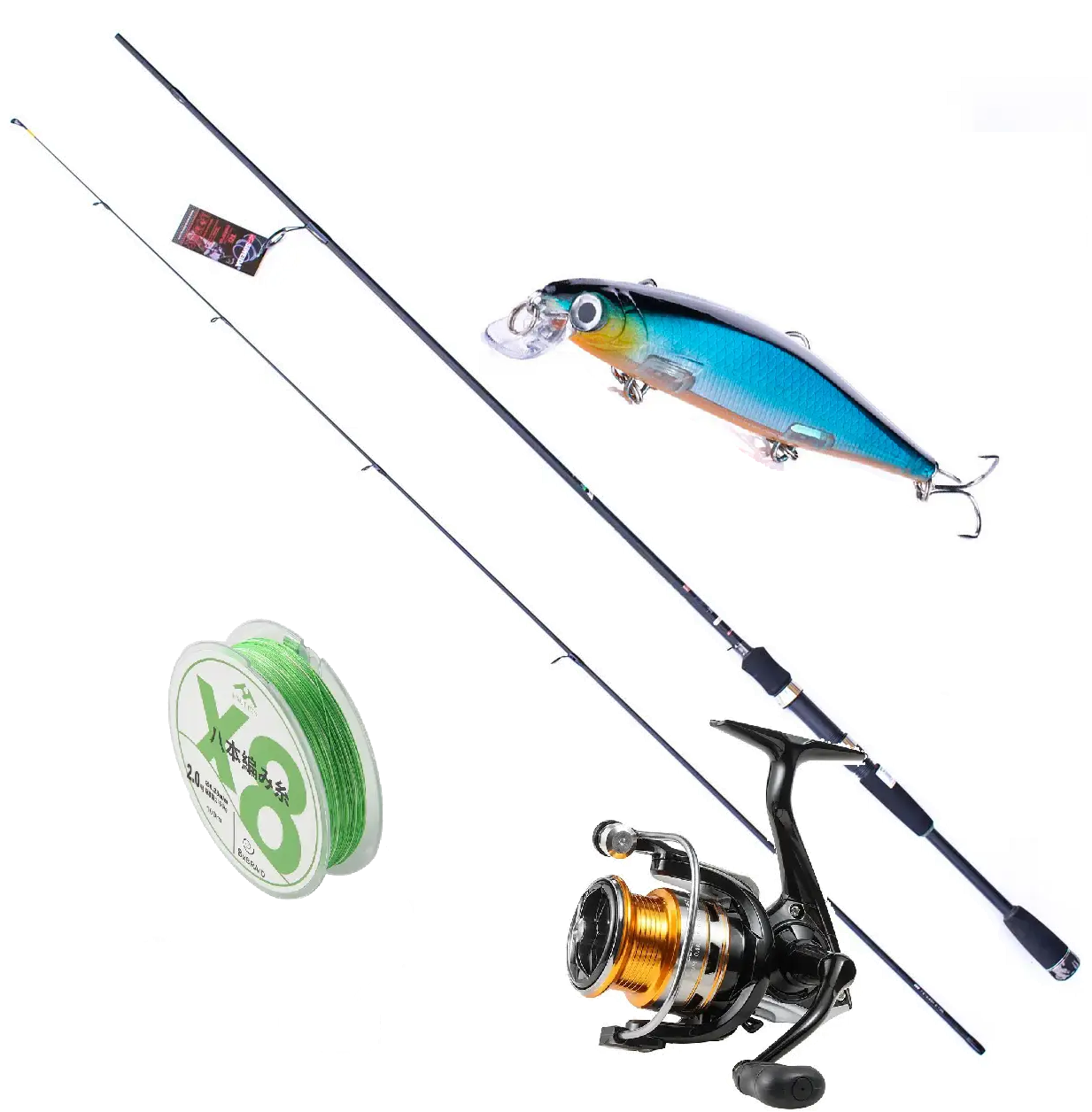 Готовий Спінінговий набір: "Weida Black Cat" 2.10 м 3-17 г