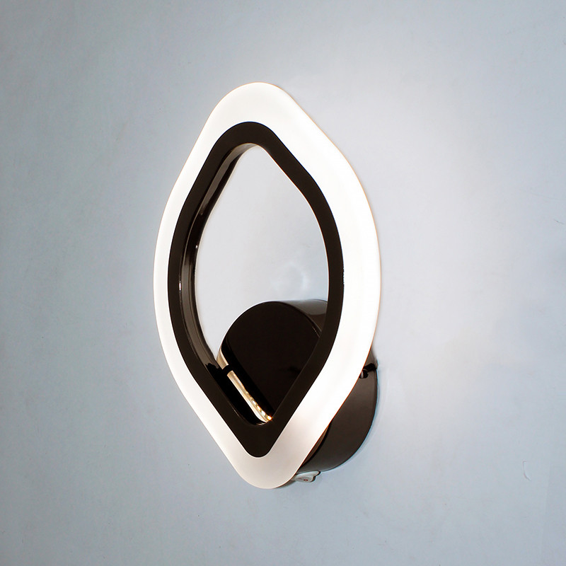 Світлодіодне акрилове бра LD3398-1 BK+CR, фото 1