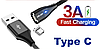 Магнітний кабель QC3.0 Type C для швидкого заряджання 3А, фото 2