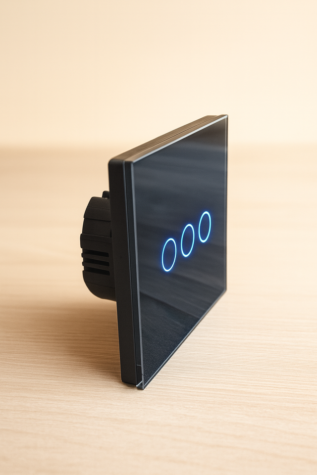 Сенсорний вимикач світла Palermo (чорний, потрійний)