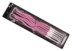 Набір свічок 6шт. 15см (рожевий)