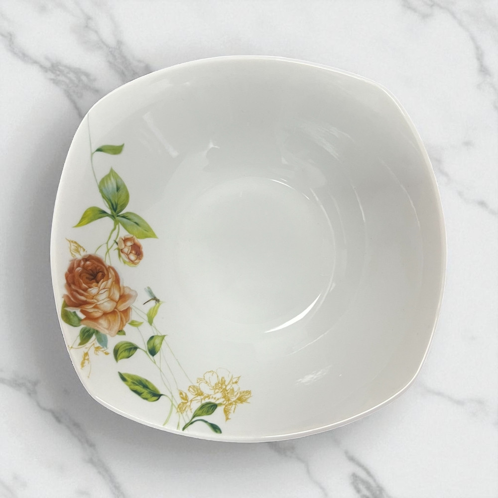 Салатник квадратний 400мл Троянда Vinnarc 24-167