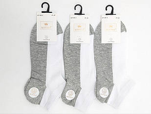 Чоловічі короткі шкарпетки Корона сітка, бавовна спортивні під кросівки, розмір 41-47, 10 пар/уп. асорті