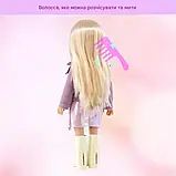 Велика лялька 46 см красива дівчинка з довгим волоссям у платті W 18 N 21 A, фото 3