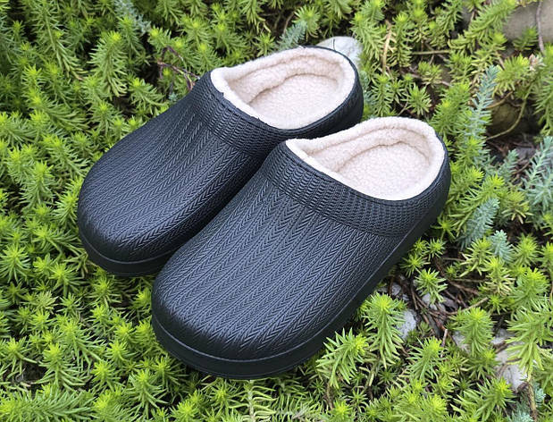 Жіночі калоші-сабо на хутрі, фото 1