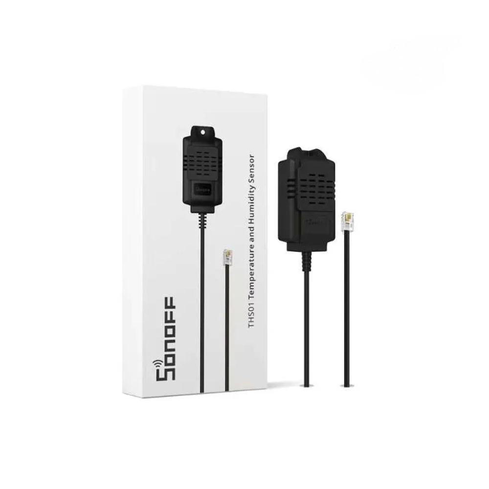 Датчик температури та вологості Sonoff — THS01, роз'єм RJ9, 0.5 м, для реле Sonoff TH Elite/Origin, фото 1