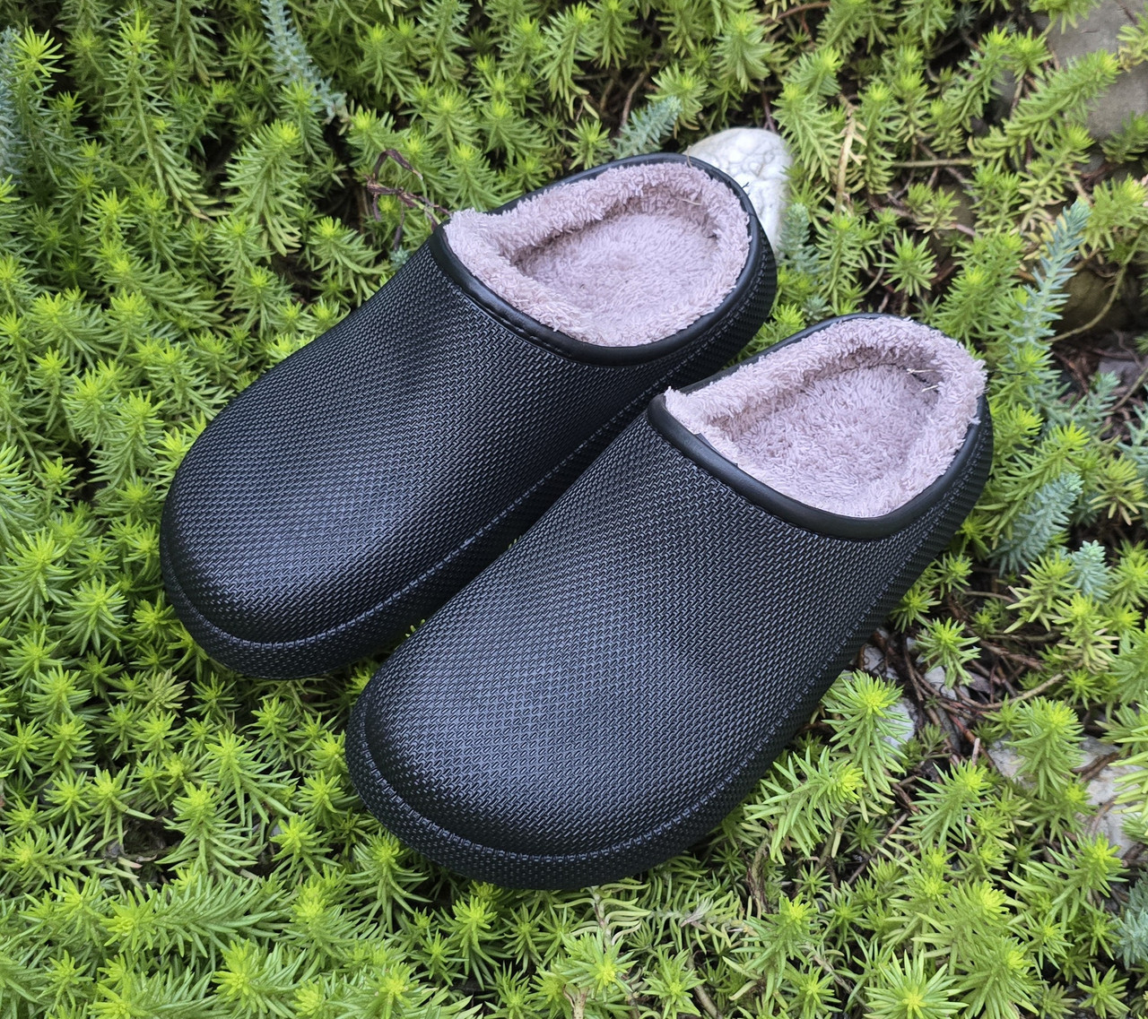 Жіночі калоші-сабо на хутрі