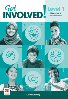 Книга для вивчення англійської мови. Get Involved for Ukraine 1 Workbook with Digital Workbook, фото 1