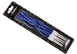 Набір свічок 6шт. 15,5см (синій)