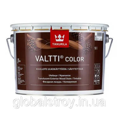 Фасадна лазур УФ стійка на масляній основі TIKKURILA VALTTI COLOR EC 9 л, фото 1