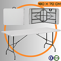 Стол Раскладной 180 см для Пикника для Кейтеринга с Стол - Чемодан Bonro BS до 150 кг Белый