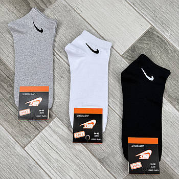 Шкарпетки жіночі демісезонні бавовна короткі Nike, Туреччина, розмір 36-40, асорті, 05104