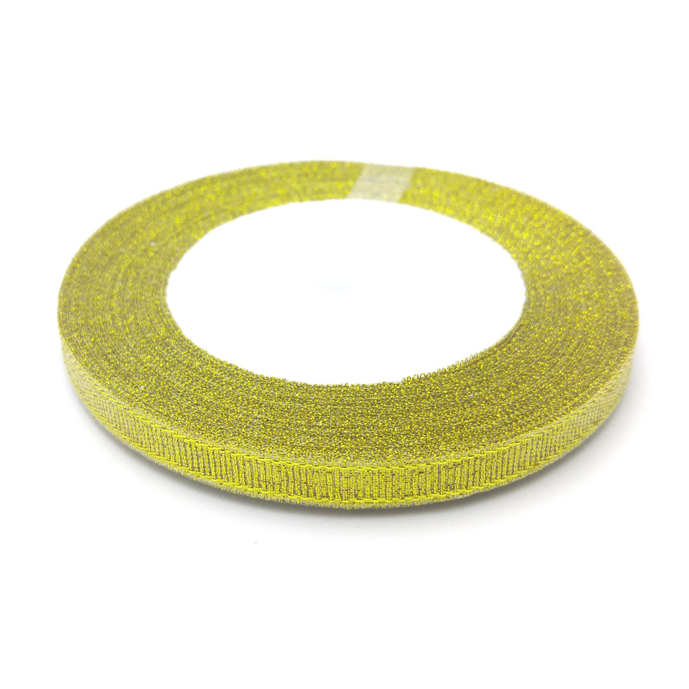 Стрічка з органзи 0.6 см ЗОЛОТО, 22.8 м (25 ярдів), фото 1