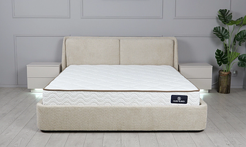 Ліжко Афіна тканина букле бежевий з підйомним механізмом 160*200 см, фото 2