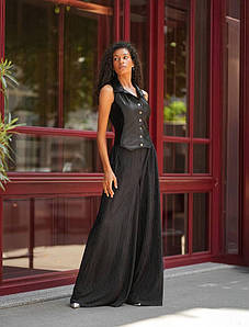 Poliit костюм жіночий шовковий з жилеткою розміри S-M-L