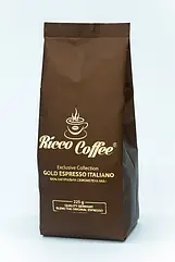 Кава мелена 250г Ricco Coffee Gold Espresso Italiano (арабіка 30%, робуста 70%)
