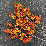 Штучна гілка ягода жовтогаряча калина 68 см., фото 4