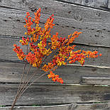 Штучна гілка ягода жовтогаряча калина 68 см., фото 2