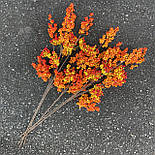 Штучна гілка ягода жовтогаряча калина 68 см., фото 3